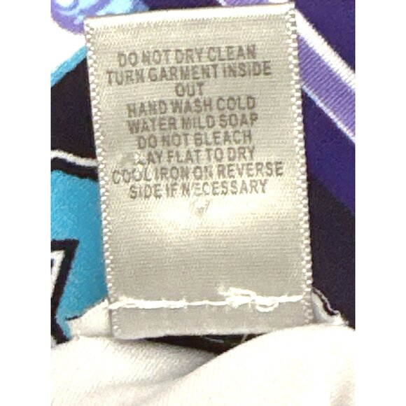 Cache Halter Dress Size 8 Blue Floral Print Polyester Spandex - Picture 6 of 11